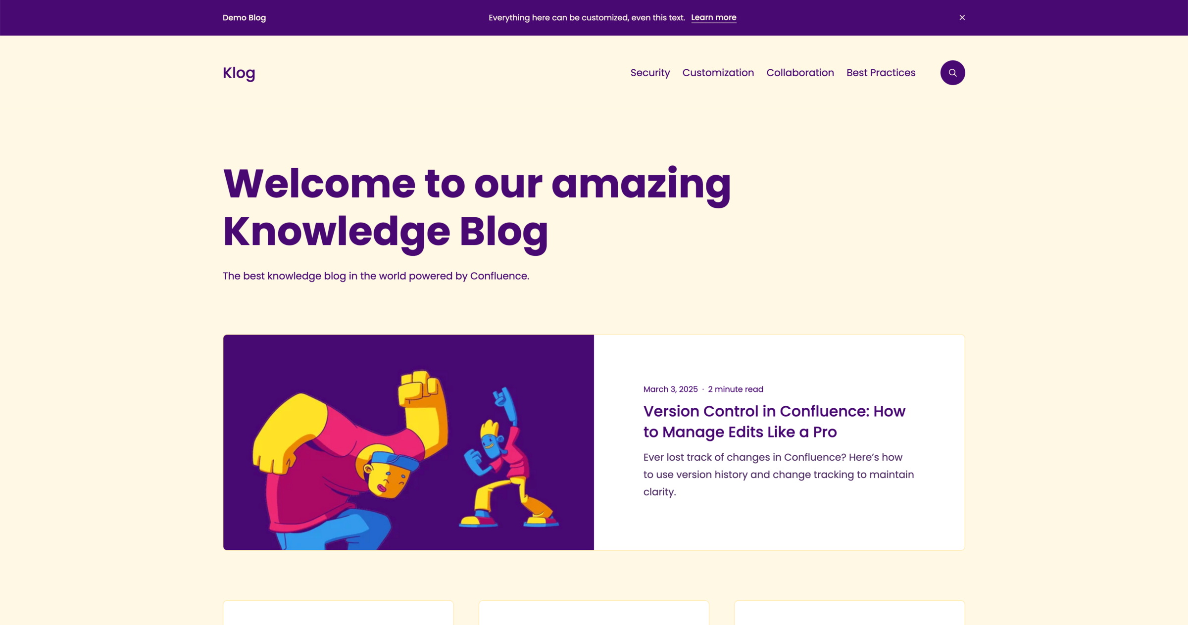 Knowledge Blog for Confluence