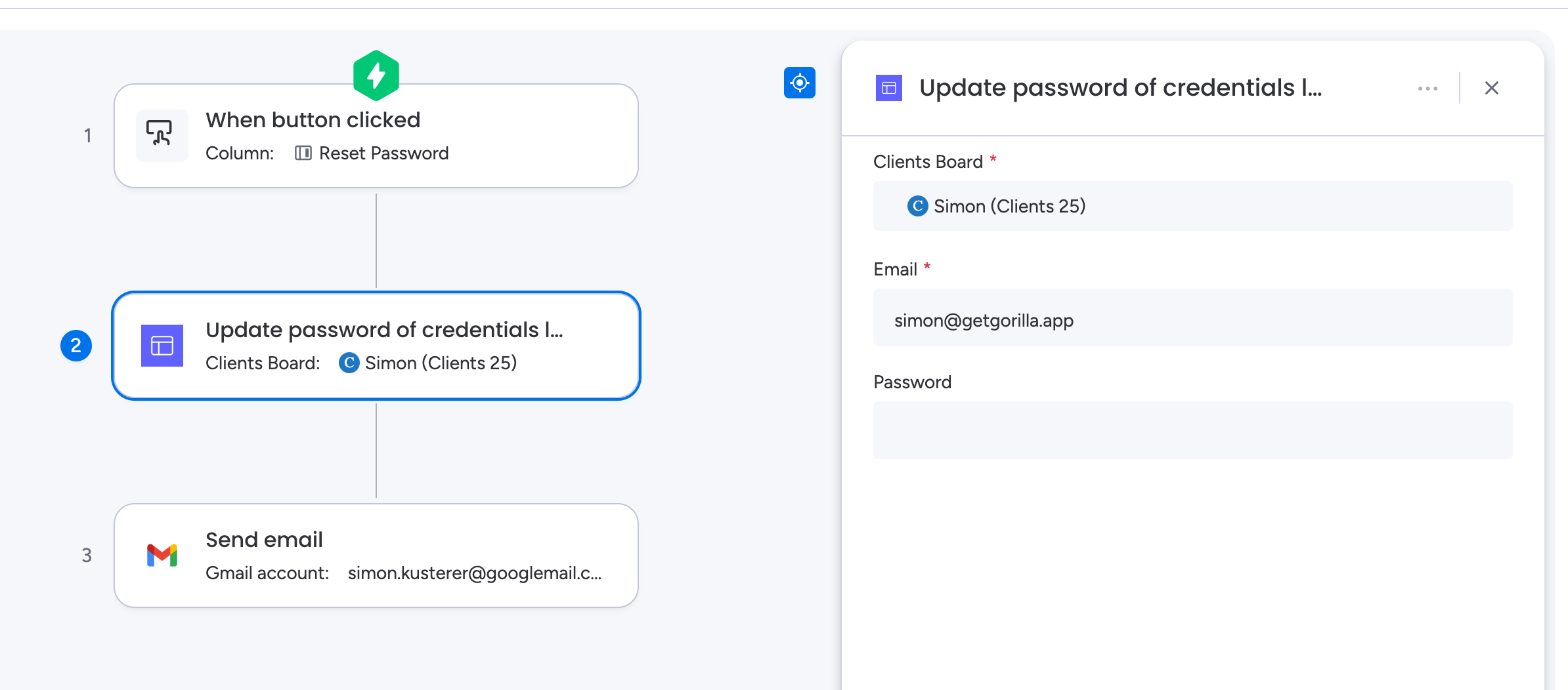 Setting Up Password Reset Automations